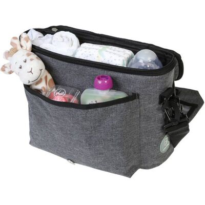 Sac à langer de voyage 3-en-1 - DREAMBABY - Organisateur pour poussette et siège auto sac à langer avec porte-tablette - Isolé Gris - Publicité Sac à langer de voyage 3-en-1 - DREAMBABY - Organisateur pour poussette et siège auto sac à langer avec porte-tablette - Isolé Gris - Publicité