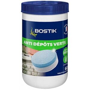 Tablettes solubles - BOSTIK - Waterstop - Anti-dépôts verts - 60 tablettes - 120 m² traitables Bleu - Publicité Tablettes solubles - BOSTIK - Waterstop - Anti-dépôts verts - 60 tablettes - 120 m² traitables Bleu - Publicité