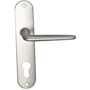 Paire de Poignées de porte KLOSE besser sur plaque Aluminium Mini - Fonction: Trou Cylindre Gris - Publicité Paire de Poignées de porte KLOSE besser sur plaque Aluminium Mini - Fonction: Trou Cylindre Gris - Publicité