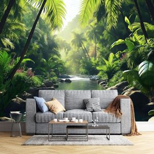 Papier Peint Panoramique 3D Forêt Tropicale 350x256cm Paysage Végétal Nature Tapisserie Papier Peint Pour Salon Chambre Décor Gris - Publicité Papier Peint Panoramique 3D Forêt Tropicale 350x256cm Paysage Végétal Nature Tapisserie Papier Peint Pour Salon Chambre Décor Gris - Publicité