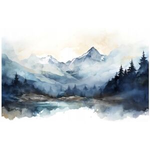 WALLARENA Papier Peint Intissé Panoramique Montagnes Aquarelle Paysage 416x254 cm Tapisserie Chambre Non Tissé Muraux Trompe loeil Noir - Publicité WALLARENA Papier Peint Intissé Panoramique Montagnes Aquarelle Paysage 416x254 cm Tapisserie Chambre Non Tissé Muraux Trompe loeil Noir - Publicité