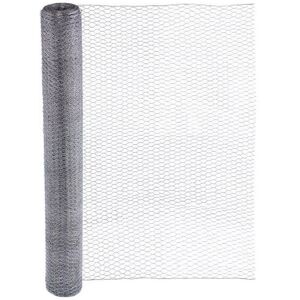 GARMIX Grillage à poules - Marque - Rouleau 25m - 100cm - 13mm - 07mm galvanisé Gris - Publicité GARMIX Grillage à poules - Marque - Rouleau 25m - 100cm - 13mm - 07mm galvanisé Gris - Publicité