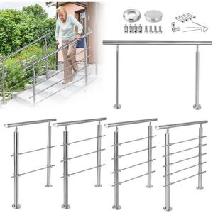 Main courante murale - HENGMEI - 80cm - Acier inoxydable - 3 poteaux - Intérieur & extérieur - Publicité Main courante murale - HENGMEI - 80cm - Acier inoxydable - 3 poteaux - Intérieur & extérieur - Publicité