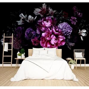 AUTREMENT Pivoine noire fleurs papier peint chambre à coucher plantes violettes fleurs feuilles murale salon TV fond grande murale 400*280cm Blanc - Publicité AUTREMENT Pivoine noire fleurs papier peint chambre à coucher plantes violettes fleurs feuilles murale salon TV fond grande murale 400*280cm Blanc - Publicité