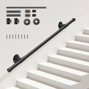 TTLIFE Main Courante pour Escaliers 1M avec Tuyau en Acier Galvanisé Industriel Antidérapant pour Cuisine Salle de Bain Jardin Noir - Publicité TTLIFE Main Courante pour Escaliers 1M avec Tuyau en Acier Galvanisé Industriel Antidérapant pour Cuisine Salle de Bain Jardin Noir - Publicité