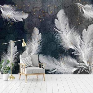 Fond DÉcran 3D Mural Simplicité Blanc Plumes Art Papier Peint Tapisserie Murales Mur De Fond Tv Chambre Poster Murales 350X256cm Blanc - Publicité Fond DÉcran 3D Mural Simplicité Blanc Plumes Art Papier Peint Tapisserie Murales Mur De Fond Tv Chambre Poster Murales 350X256cm Blanc - Publicité