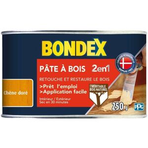 Pâte à bois 2 en 1 Chêne doré - BONDEX - 250g Marron - Publicité Pâte à bois 2 en 1 Chêne doré - BONDEX - 250g Marron - Publicité