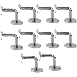 Bettizia 10x Supports de Main Courante pour Rampe Escalier Inox 304 acier inoxydable Soutien Support Mural Argent Gris - Publicité Bettizia 10x Supports de Main Courante pour Rampe Escalier Inox 304 acier inoxydable Soutien Support Mural Argent Gris - Publicité