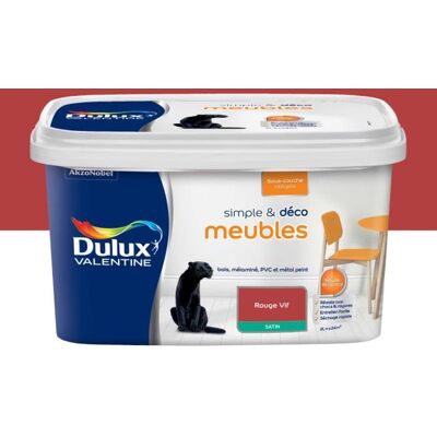 DULUX VALENTINE Peinture Satin Rouge Vif Rénovation - Peinture - Publicité DULUX VALENTINE Peinture Satin Rouge Vif Rénovation - Peinture - Publicité