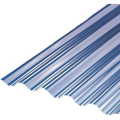 MCCOVER Plaque PVC micro ondulation - L: 2 m - l: 75 cm - Transparent - Publicité MCCOVER Plaque PVC micro ondulation - L: 2 m - l: 75 cm - Transparent - Publicité