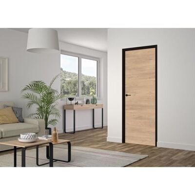 Panneau de porte OPTIMUM - Revêtement RIO HUI NOI - 204x73x4 cm - Serrure magnétique - Installation facile - Publicité Panneau de porte OPTIMUM - Revêtement RIO HUI NOI - 204x73x4 cm - Serrure magnétique - Installation facile - Publicité