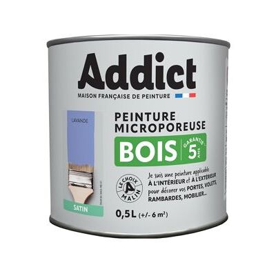 Addict'peinture ADD111305 - Bleu lavande satinée 0,5 L Peinture - Publicité Addict'peinture ADD111305 - Bleu lavande satinée 0,5 L Peinture - Publicité