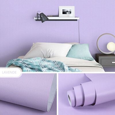 Papier Peint Adhésif Violet Clair Film Adhésif pour Meuble Chambre Papier Vinyle Autocollant Décoratif Étanche Mat Uni de 45CM*10M Violet - Publicité Papier Peint Adhésif Violet Clair Film Adhésif pour Meuble Chambre Papier Vinyle Autocollant Décoratif Étanche Mat Uni de 45CM*10M Violet - Publicité
