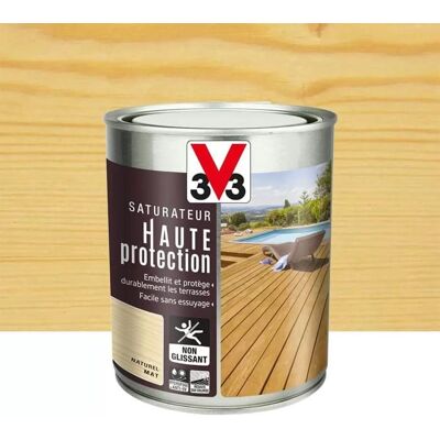 Saturateur Terrasses haute protection V33 naturel mat 1L - Publicité Saturateur Terrasses haute protection V33 naturel mat 1L - Publicité