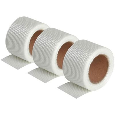 Lot de 3 bandes grillagées adhésives Semin pour réaliser les joints des plaques de plâtre en association avec un enduit - 20 m - Publicité Lot de 3 bandes grillagées adhésives Semin pour réaliser les joints des plaques de plâtre en association avec un enduit - 20 m - Publicité
