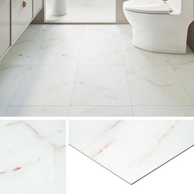 Dalles PVC Livelynine 30x30 Marbre Blanc Rose - Revêtement de Sol Adhésif Rose - Publicité Dalles PVC Livelynine 30x30 Marbre Blanc Rose - Revêtement de Sol Adhésif Rose - Publicité