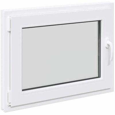 VIDAXL Fenêtre de Sous-Sol à Ouverture Basculante et Tournante RISOR Blanc 80 x 50 cm en verre et PVC pour Installation de Porte EU864152 Blanc - Publicité VIDAXL Fenêtre de Sous-Sol à Ouverture Basculante et Tournante RISOR Blanc 80 x 50 cm en verre et PVC pour Installation de Porte EU864152 Blanc - Publicité