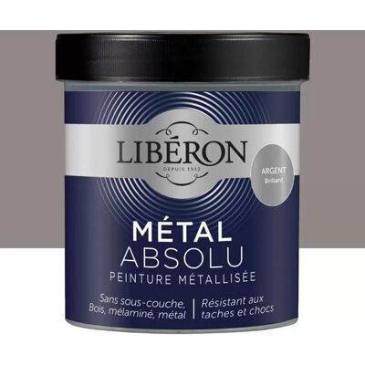 LIBERON Peinture Libéron Métal Absolu Brillant Argent 05 L Gris - Publicité LIBERON Peinture Libéron Métal Absolu Brillant Argent 05 L Gris - Publicité