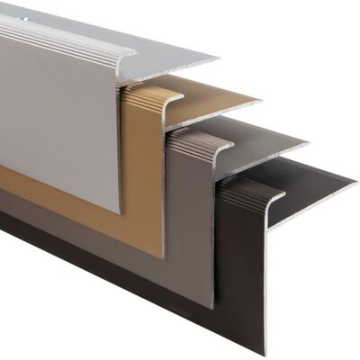 KARAT Profil dangle descalier perforé Nez de marche aluminium anodisé Profil darête descalier Or Longueur = 100 cm 1 Pièce Jaune - Publicité KARAT Profil dangle descalier perforé Nez de marche aluminium anodisé Profil darête descalier Or Longueur = 100 cm 1 Pièce Jaune - Publicité
