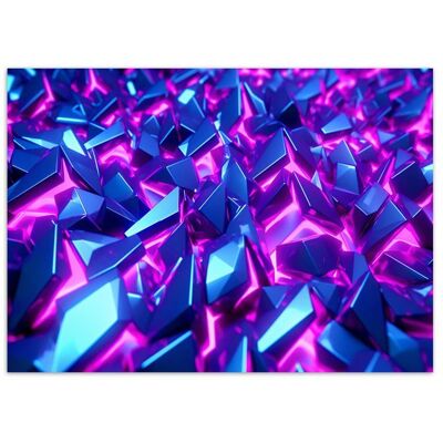 Papier peint Intissé - Effet Néon pour Gaming Room 350x245 cm - Moderne Décoration Murale - Effet 3D - Cristaux violets - Feeby Bleu - Publicité Papier peint Intissé - Effet Néon pour Gaming Room 350x245 cm - Moderne Décoration Murale - Effet 3D - Cristaux violets - Feeby Bleu - Publicité