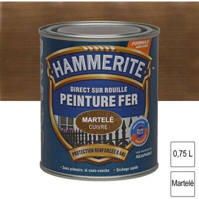 Peinture métallique martelée cuivre Hammerite - 0.75L - Peinture - Publicité Peinture métallique martelée cuivre Hammerite - 0.75L - Peinture - Publicité