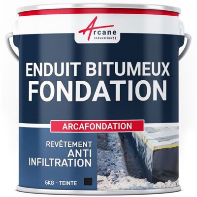 ARCANE INDUSTRIES Enduit bitumineux pour Fondations Murs enterrés - ARCAFONDATION. - 5 kg Noir Noir - Publicité ARCANE INDUSTRIES Enduit bitumineux pour Fondations Murs enterrés - ARCAFONDATION. - 5 kg Noir Noir - Publicité