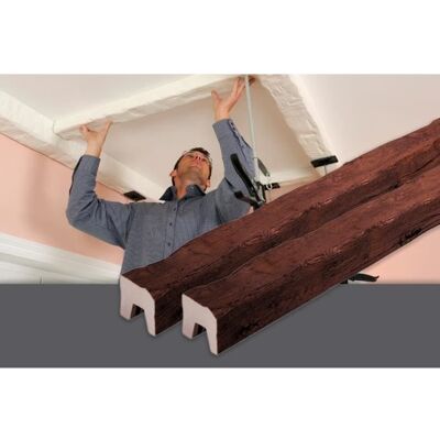 Decosa Poutre Tirol chêne foncé 12 x 12 cm polyuréthanne longueur 2 m - CARTON de 4 pièces Marron - Publicité Decosa Poutre Tirol chêne foncé 12 x 12 cm polyuréthanne longueur 2 m - CARTON de 4 pièces Marron - Publicité