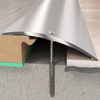 Barre de seuil 70 x 6.55 mm profilé en aluminium argenté à visser Longueur:930 mm Gris - Publicité Barre de seuil 70 x 6.55 mm profilé en aluminium argenté à visser Longueur:930 mm Gris - Publicité