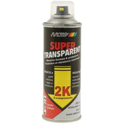 EUROPEAN AEROSOLS GMBH Vernis 2K - MOTIP - Spray Transparent - Séchage Rapide - Brillant - Résistant aux UV - Publicité EUROPEAN AEROSOLS GMBH Vernis 2K - MOTIP - Spray Transparent - Séchage Rapide - Brillant - Résistant aux UV - Publicité
