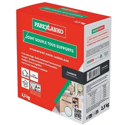 Joint souple tous supports PAREXLANKO - Charbon - 25kg - 03435 Noir - Publicité Joint souple tous supports PAREXLANKO - Charbon - 25kg - 03435 Noir - Publicité