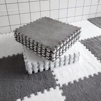 WMYYLX Dalles de moquette emboîtables Lot de 10/20 - Motif puzzle - 30x30 cm - Gris et blanc Gris - Publicité WMYYLX Dalles de moquette emboîtables Lot de 10/20 - Motif puzzle - 30x30 cm - Gris et blanc Gris - Publicité