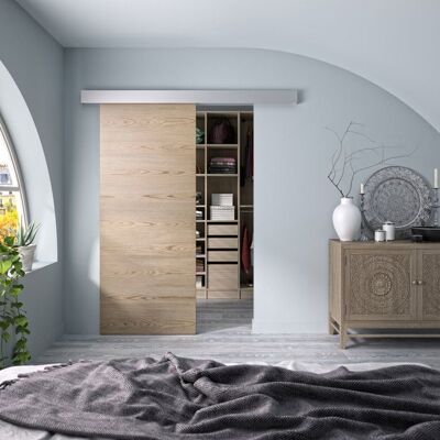 Optimum Porte coulissante - Noisette - H 204 x Ep 38 x L 93 cm - Non percée Marron - Publicité Optimum Porte coulissante - Noisette - H 204 x Ep 38 x L 93 cm - Non percée Marron - Publicité