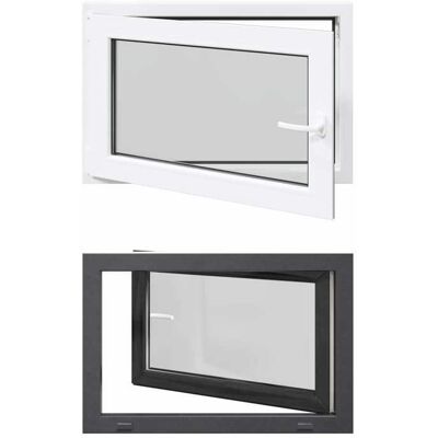 VIDAXL Fenêtre de Sous-Sol à Ouverture Basculante et Tournante RISOR Anthracite 90 x 50 cm en verre et PVC EU889625 - Publicité VIDAXL Fenêtre de Sous-Sol à Ouverture Basculante et Tournante RISOR Anthracite 90 x 50 cm en verre et PVC EU889625 - Publicité