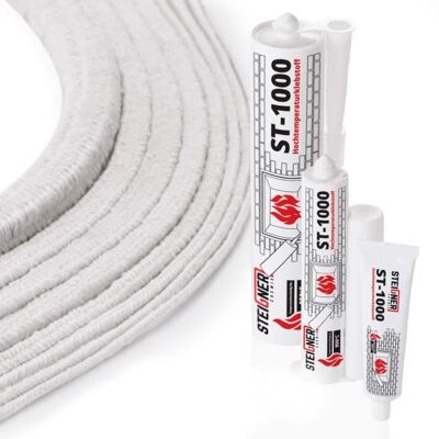 STEIGNER 3m Corde dÉtanchéité en Fibres Céramiques SKD01-10 10x10mm Cheminée Poêle + Colle résistante à la chaleur 1260°C max - Publicité STEIGNER 3m Corde dÉtanchéité en Fibres Céramiques SKD01-10 10x10mm Cheminée Poêle + Colle résistante à la chaleur 1260°C max - Publicité