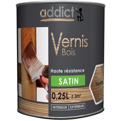 Vernis Satin Incolore Addict - Résine Haute Résistance - 250ml - Publicité Vernis Satin Incolore Addict - Résine Haute Résistance - 250ml - Publicité