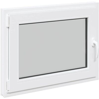 VIDAXL Fenêtre de Sous-Sol à Ouverture Basculante et Tournante RISOR Blanc 80 x 50 cm en verre et PVC pour Installation de Porte EU624802 Blanc - Publicité VIDAXL Fenêtre de Sous-Sol à Ouverture Basculante et Tournante RISOR Blanc 80 x 50 cm en verre et PVC pour Installation de Porte EU624802 Blanc - Publicité