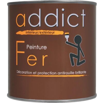 Addict'peinture - Peinture antirouille pour métal - 0,5L - Gris anthracite - Peinture - Publicité Addict'peinture - Peinture antirouille pour métal - 0,5L - Gris anthracite - Peinture - Publicité