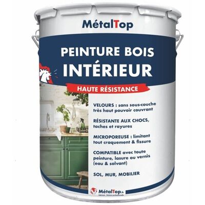 Peinture Bois Interieur - Pot 5 L - Metaltop - 1015 - Ivoire - Ton pierre Blanc - Publicité Peinture Bois Interieur - Pot 5 L - Metaltop - 1015 - Ivoire - Ton pierre Blanc - Publicité