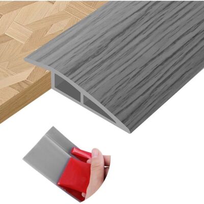 MAS Barre de seuil adhesive seuil de porte en PVC bande de transition sol stratifié transitions de tapis (Grain de bois gris clair 10 Gris - Publicité MAS Barre de seuil adhesive seuil de porte en PVC bande de transition sol stratifié transitions de tapis (Grain de bois gris clair 10 Gris - Publicité
