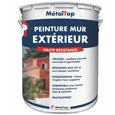 Peinture Mur Exterieur - Pot 5 L - Metaltop - 9001 - Blanc crème Blanc - Publicité Peinture Mur Exterieur - Pot 5 L - Metaltop - 9001 - Blanc crème Blanc - Publicité