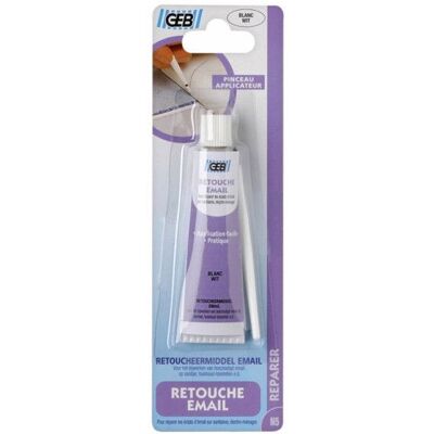 GEB Retouche émail pinceau applicateur 20ml blanc Blanc - Publicité GEB Retouche émail pinceau applicateur 20ml blanc Blanc - Publicité