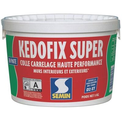 Colle pour Carrelage Haute Performance Kedofix Semin Prêt à lemploi Intérieur-extérieur seau de 5 kg - Publicité Colle pour Carrelage Haute Performance Kedofix Semin Prêt à lemploi Intérieur-extérieur seau de 5 kg - Publicité