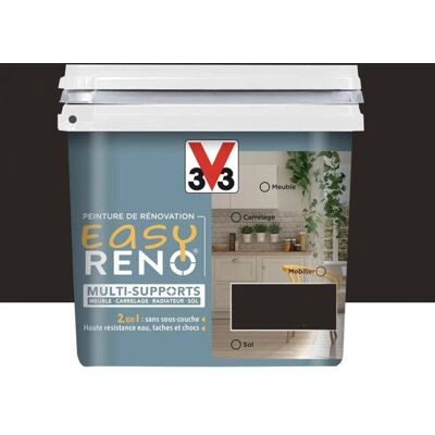 Peinture Multi-Supports V33 Easy Réno Noir graphite 075 L Noir - Publicité Peinture Multi-Supports V33 Easy Réno Noir graphite 075 L Noir - Publicité