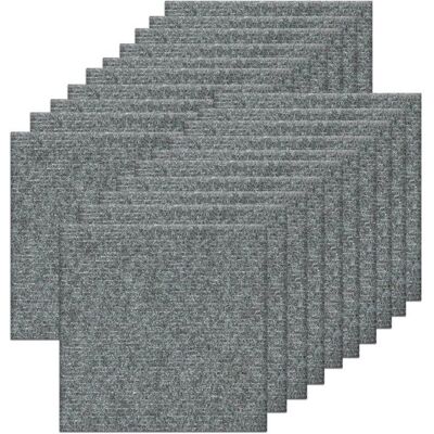FRAVONIX Dalles de moquette - 20 pièces - Revêtement de sol en moquette - Polyester - Installation facile - Autocollantes - À faire soi-même Gris - Publicité FRAVONIX Dalles de moquette - 20 pièces - Revêtement de sol en moquette - Polyester - Installation facile - Autocollantes - À faire soi-même Gris - Publicité