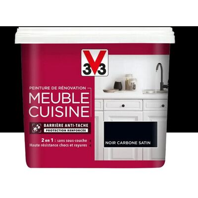 Peinture De Rénovation V33 Meuble De Cuisine Noir Carbone 075 L Noir - Publicité Peinture De Rénovation V33 Meuble De Cuisine Noir Carbone 075 L Noir - Publicité