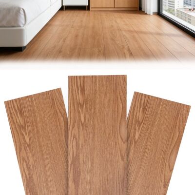 LEMONBEST Revêtement PVC autocollant effet chêne naturel – 36 dalles 1524×914 cm 5 m² (pose sans colle) Marron - Publicité LEMONBEST Revêtement PVC autocollant effet chêne naturel – 36 dalles 1524×914 cm 5 m² (pose sans colle) Marron - Publicité