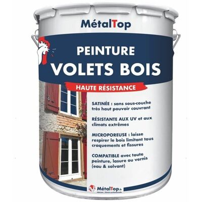 Peinture Volets Bois - Pot 15 L - Metaltop - 7009 - Gris vert Gris - Publicité Peinture Volets Bois - Pot 15 L - Metaltop - 7009 - Gris vert Gris - Publicité