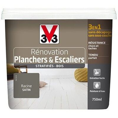 Peinture Racine Satin Planchers et Escaliers V33 750mL Gris 0000000 Gris - Publicité Peinture Racine Satin Planchers et Escaliers V33 750mL Gris 0000000 Gris - Publicité