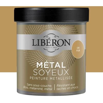 LIBERON Peinture métallisée Libéron Métal Soyeux Or pur 05 L Jaune - Publicité LIBERON Peinture métallisée Libéron Métal Soyeux Or pur 05 L Jaune - Publicité
