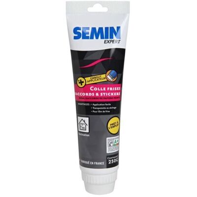 Colle pour stickers frises et raccords Semin - tube de 250 g - Publicité Colle pour stickers frises et raccords Semin - tube de 250 g - Publicité
